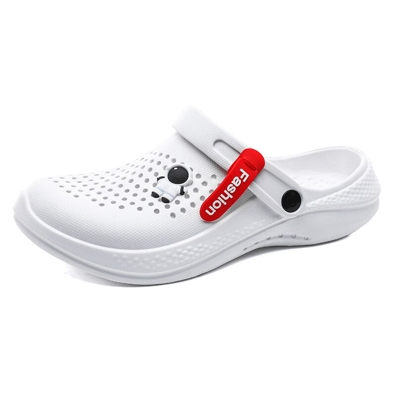 Original Men Sandals Lightweight Casual Shoes Soft Sole EVA Hole Shoes Men's Clogs Outdoor Beach Falt Slippers Man Garden Shoes