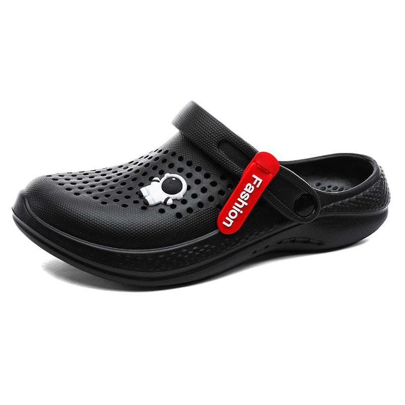Original Men Sandals Lightweight Casual Shoes Soft Sole EVA Hole Shoes Men's Clogs Outdoor Beach Falt Slippers Man Garden Shoes