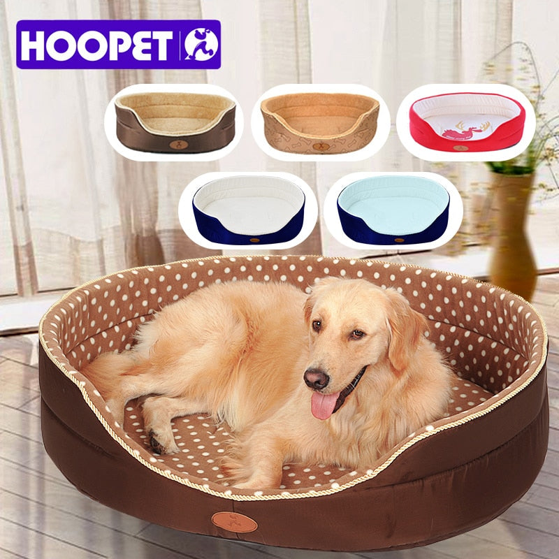 HOOPET Double Sided Available All seasons Big Size Extra Large Dog Bed House Sofa Kennel Soft Fleece Pet Dog Cat Warm Bed S-XL