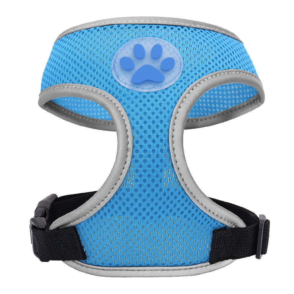 Breathable Small Dog Pet Harness Reflective Puppy Cat Vest Harness Adjustable For Small Medium Dog Chihuahua Pug Bulldog