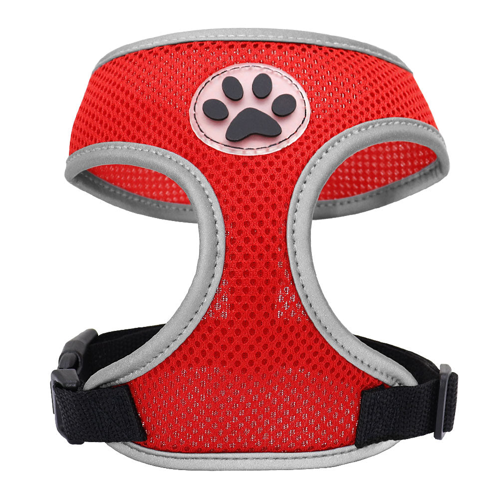 Breathable Small Dog Pet Harness Reflective Puppy Cat Vest Harness Adjustable For Small Medium Dog Chihuahua Pug Bulldog