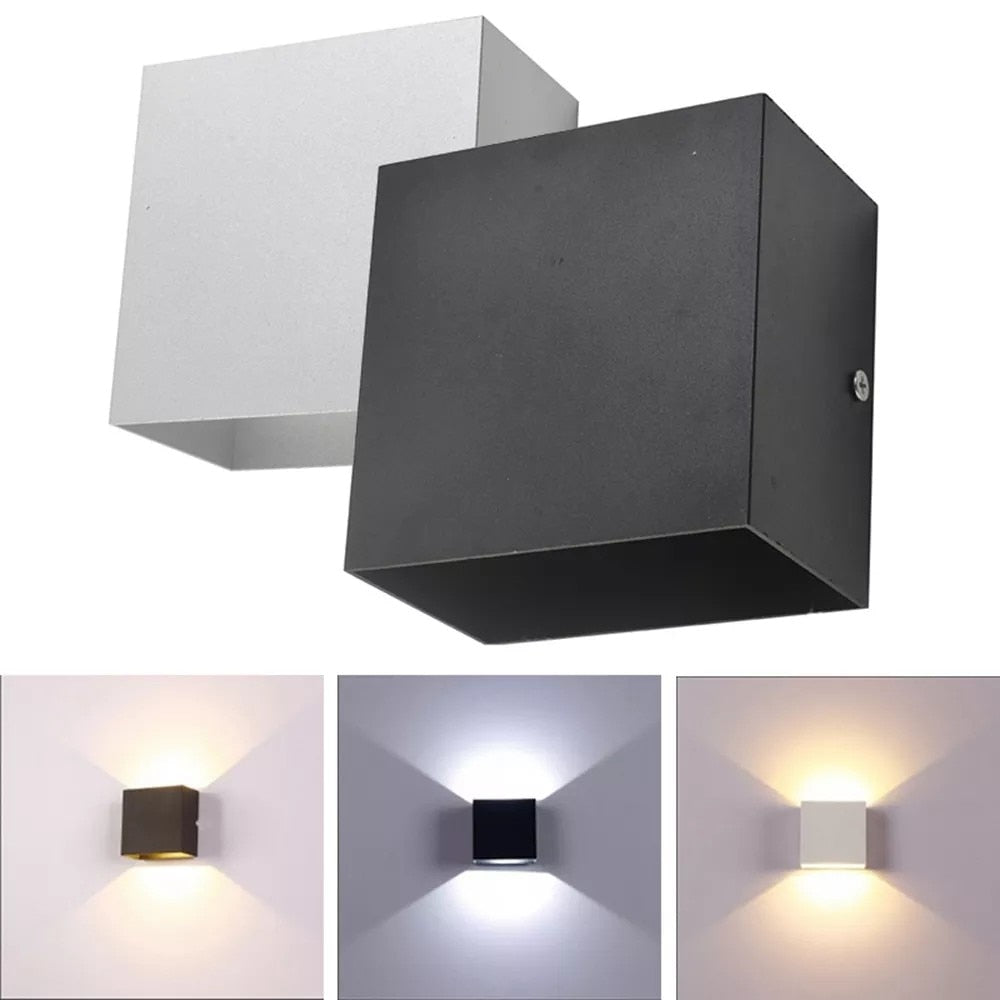 6W 12W Waterproof AC85-265V Surface Mounted LED Wall Light Modern Nordic Luminaire Indoor Wall Lamps Living Room Porch Outdoor