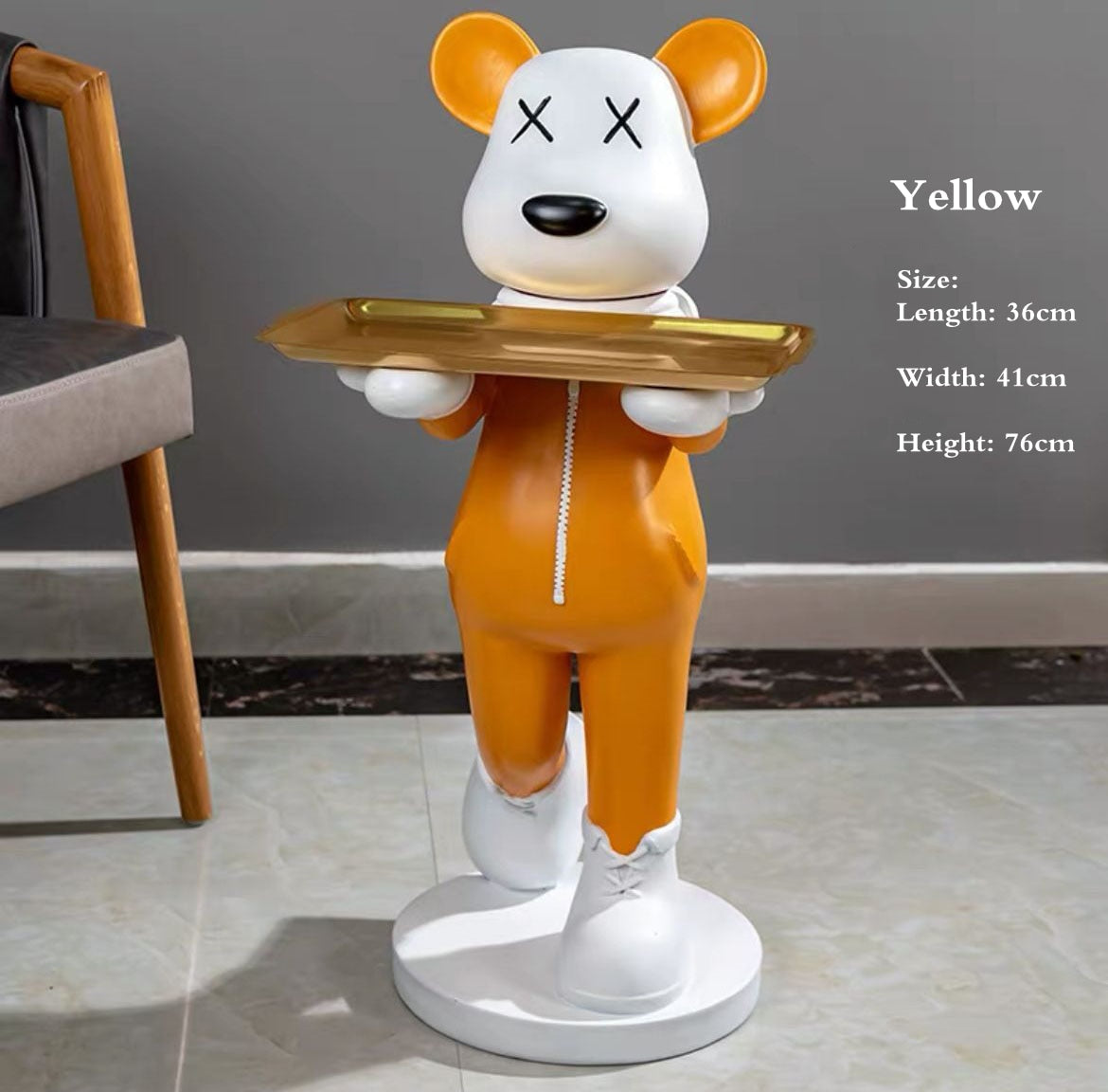 Creative Living Room Ornaments Home Decor Large Floor TV Cabinet Statue Welcome Bear Home Decoration Accessories New Home Gifts