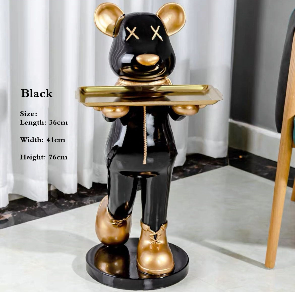 Creative Living Room Ornaments Home Decor Large Floor TV Cabinet Statue Welcome Bear Home Decoration Accessories New Home Gifts