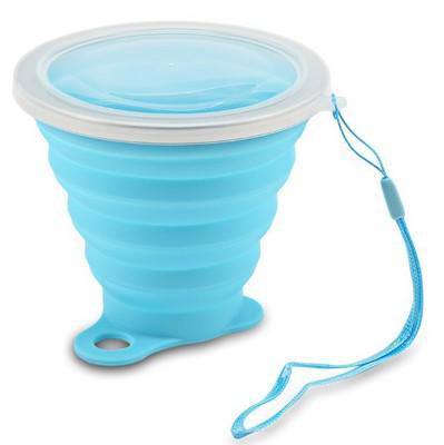 Folding Cups 270ml BPA FREE Food Grade Water Cup Travel Silicone Retractable Coloured Portable Outdoor Coffee Handcup