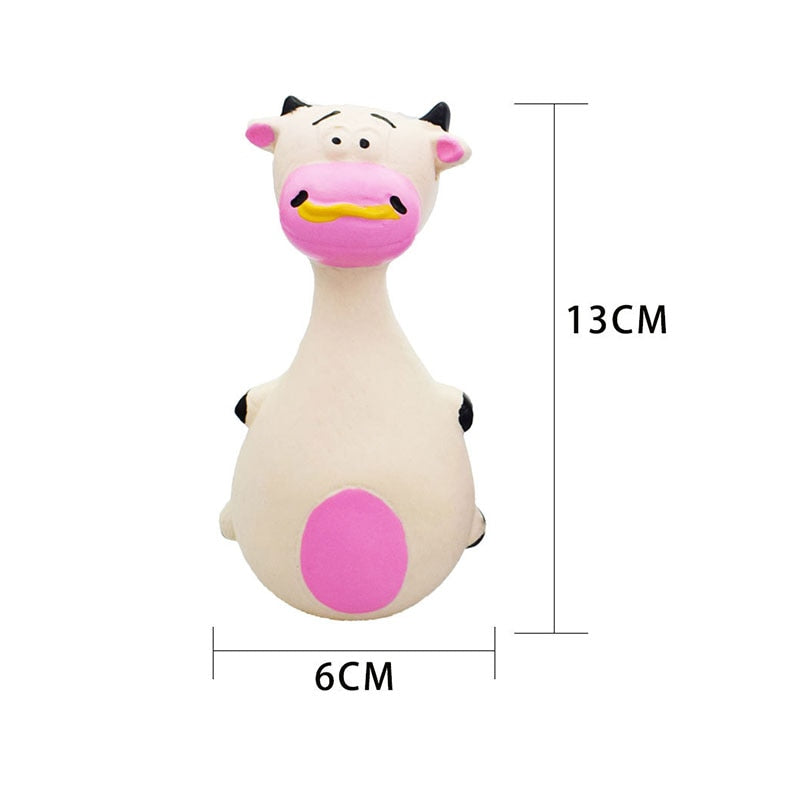 Cute Pet Toys Latex Squeaky Sound Toys Elephant Cow Bite-Resistant Puppy Toy Chew Teeth Cleaning Small Medium Dogs Pets Products