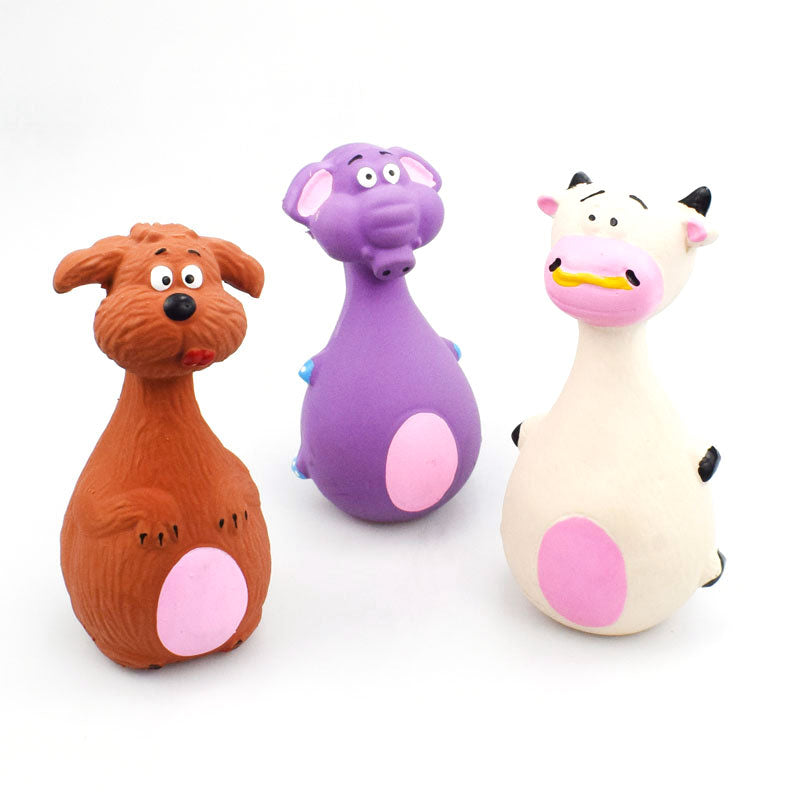 Cute Pet Toys Latex Squeaky Sound Toys Elephant Cow Bite-Resistant Puppy Toy Chew Teeth Cleaning Small Medium Dogs Pets Products