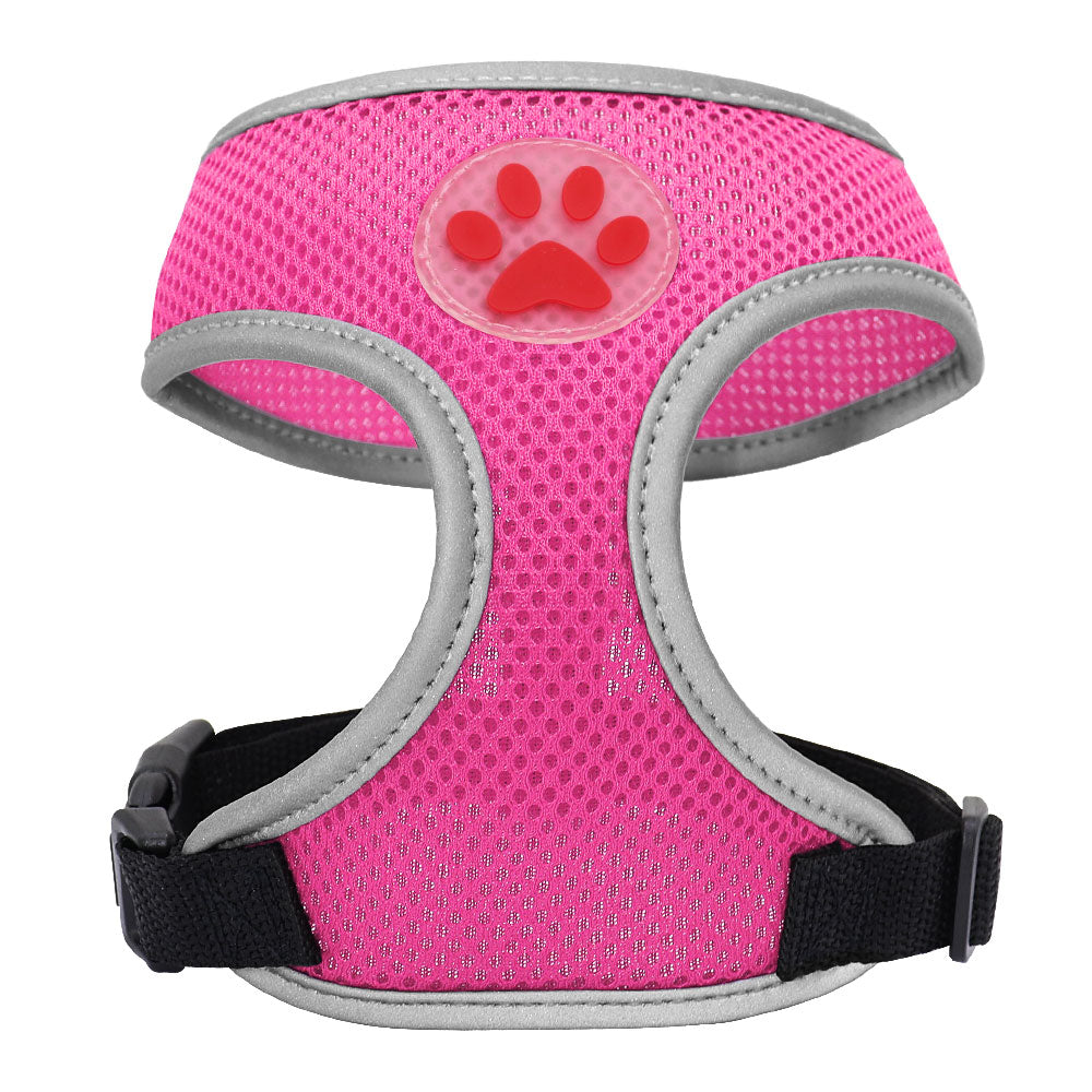 Breathable Small Dog Pet Harness Reflective Puppy Cat Vest Harness Adjustable For Small Medium Dog Chihuahua Pug Bulldog