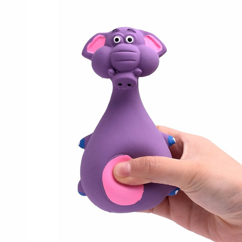 Cute Pet Toys Latex Squeaky Sound Toys Elephant Cow Bite-Resistant Puppy Toy Chew Teeth Cleaning Small Medium Dogs Pets Products