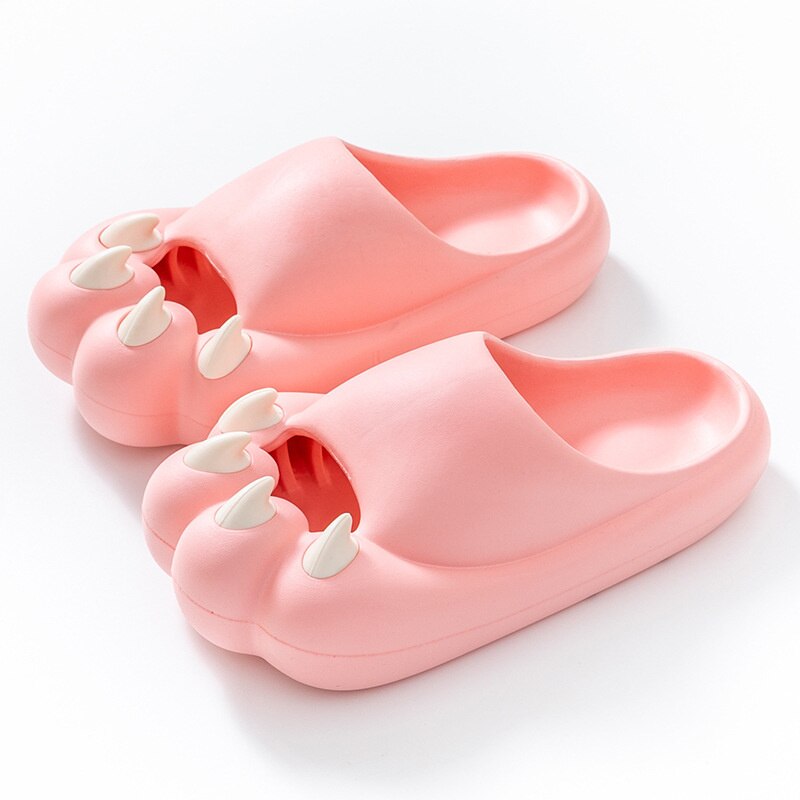 Creative Cute Cat Claw Women Slippers Funny Beach Female Slippers Flip Flops Thickened Anti-slip Slides Sandals Bathroom Shoes