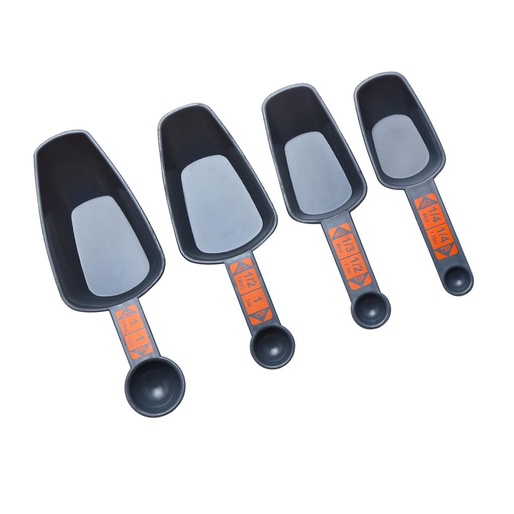 4pc Measuring Spoons Baking Cooking 1/4 Cup To 1 Cup PP Plastic With Scale Coffee Measuring Scoops Kitchen Tool Accessories