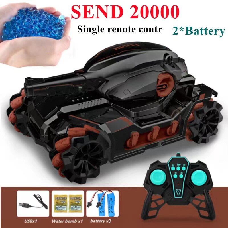 RC Car 4WD 2.4G Water Bomb Tank Gesture Radio Remote Controlled Shooting Competitive 360°Stunt Drift Off-road Car Kids Toy Gifts