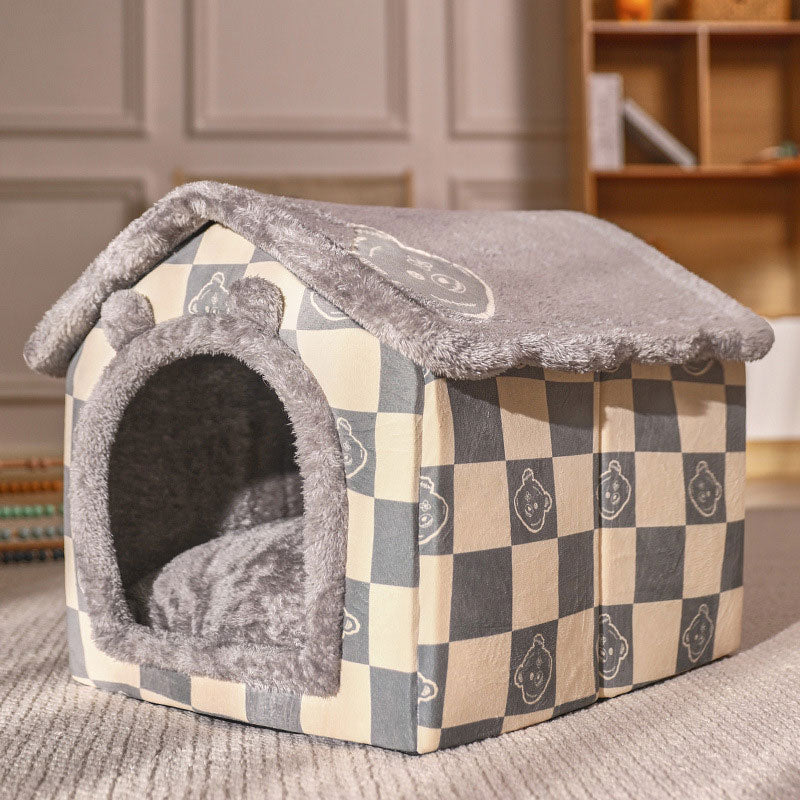 Foldable Dog House Kennel Bed Mat For Small Medium Dogs Cats Winter Warm Cat bed Nest Pet Products Basket Pets Puppy Cave Sofa