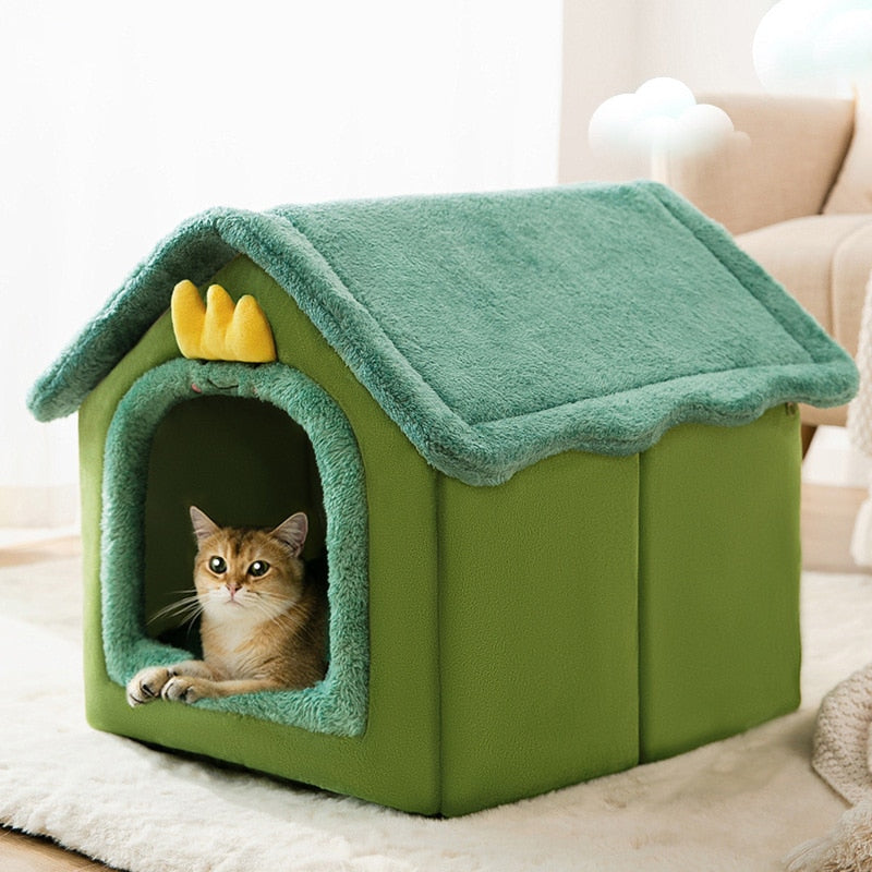 Foldable Dog House Kennel Bed Mat For Small Medium Dogs Cats Winter Warm Cat bed Nest Pet Products Basket Pets Puppy Cave Sofa