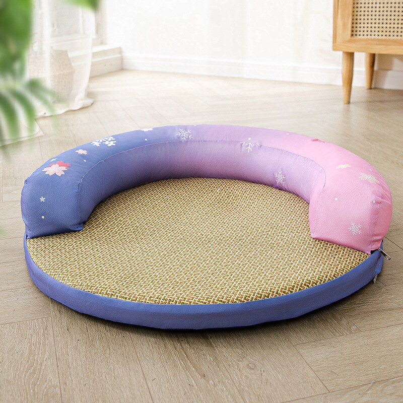 Summer Cooling Pet Dog Mat Ice Pad Dog Sleeping Round Mats For Dogs Cats Pet Kennel Top Quality Cool Cold Silk Dog Bed