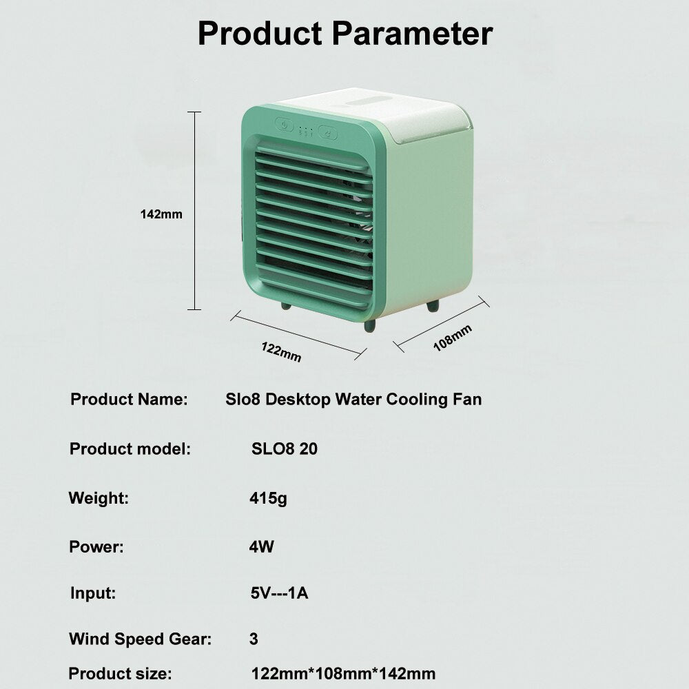 NEW Air Purifier Fan Air Conditioner USB Water Cooling Fan Desktop Protable  Bedroom Low Noise Including Night Electric Fan