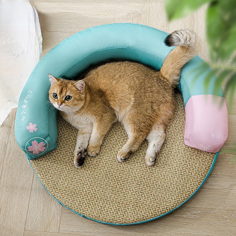 Summer Cooling Pet Dog Mat Ice Pad Dog Sleeping Round Mats For Dogs Cats Pet Kennel Top Quality Cool Cold Silk Dog Bed