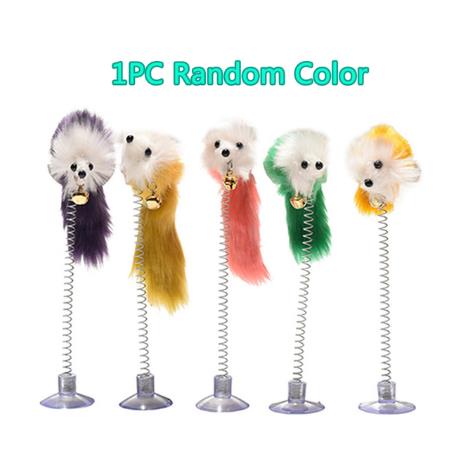 Funny Kitten Cat Teaser Interactive Toy Rod with Bell and Feather Toys for Cats Teaser Interactive Toy Rod Pet Cats Toys Stick