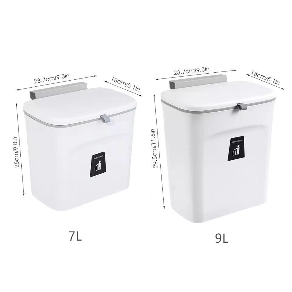 New Trash Can Kitchens Cabinet Door with Lid Kitchen Trashs Bin Garbage Bins Wall Mounted Hanging Trash Bin Counter Garbage Bins