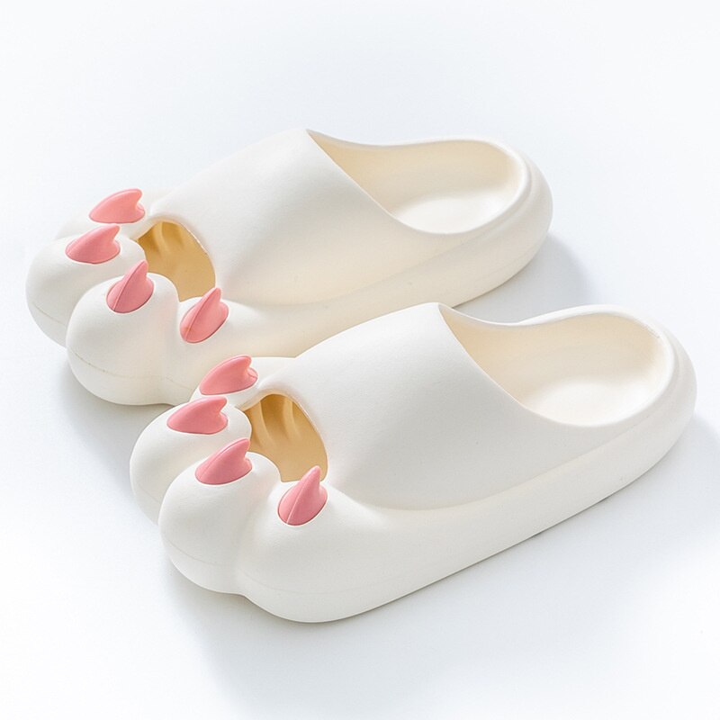 Creative Cute Cat Claw Women Slippers Funny Beach Female Slippers Flip Flops Thickened Anti-slip Slides Sandals Bathroom Shoes