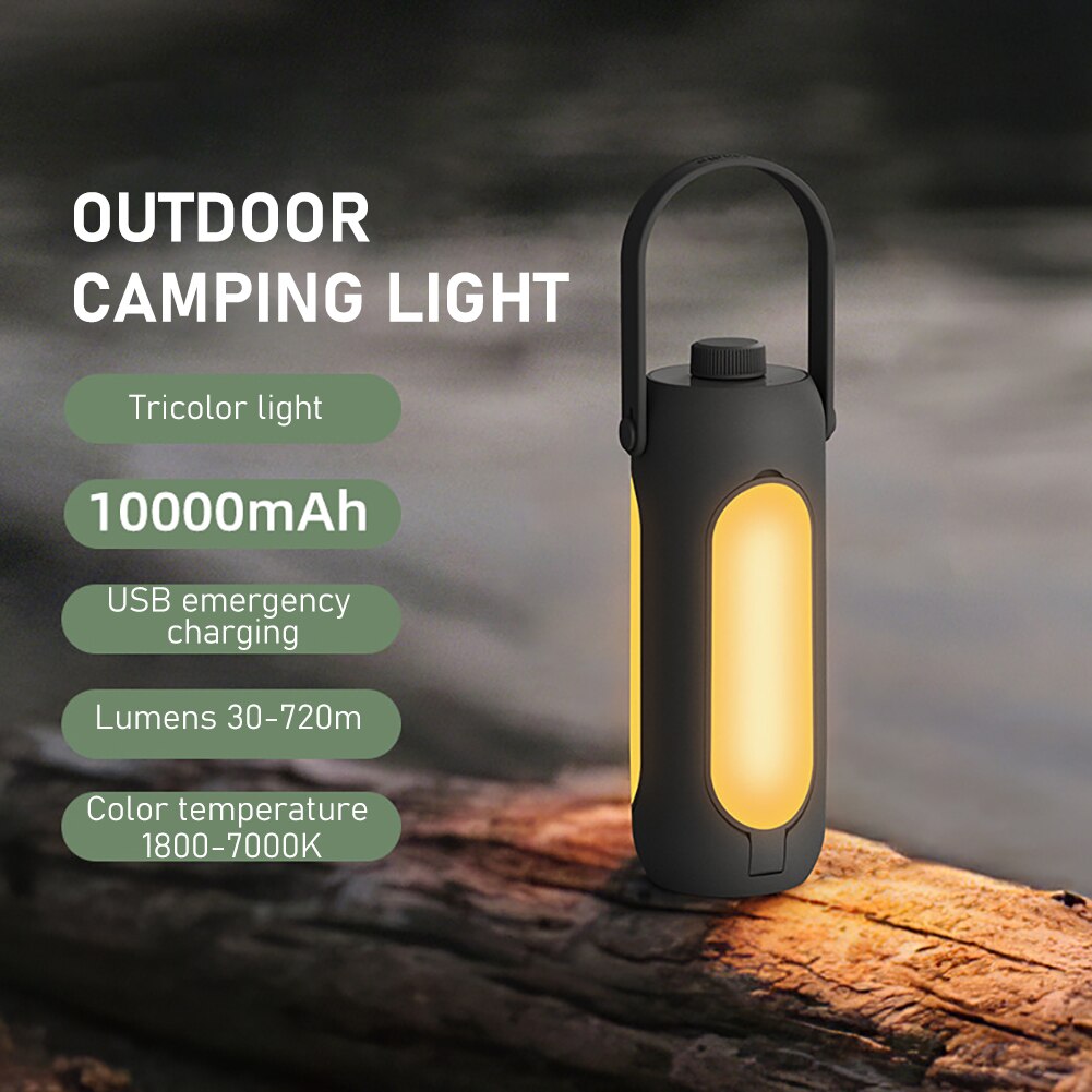 Portable Camping Light Folding Camping Lamp Stepless Dimming Folding Camping Lamp USBCharging Outdoor Camping Lantern Power Bank