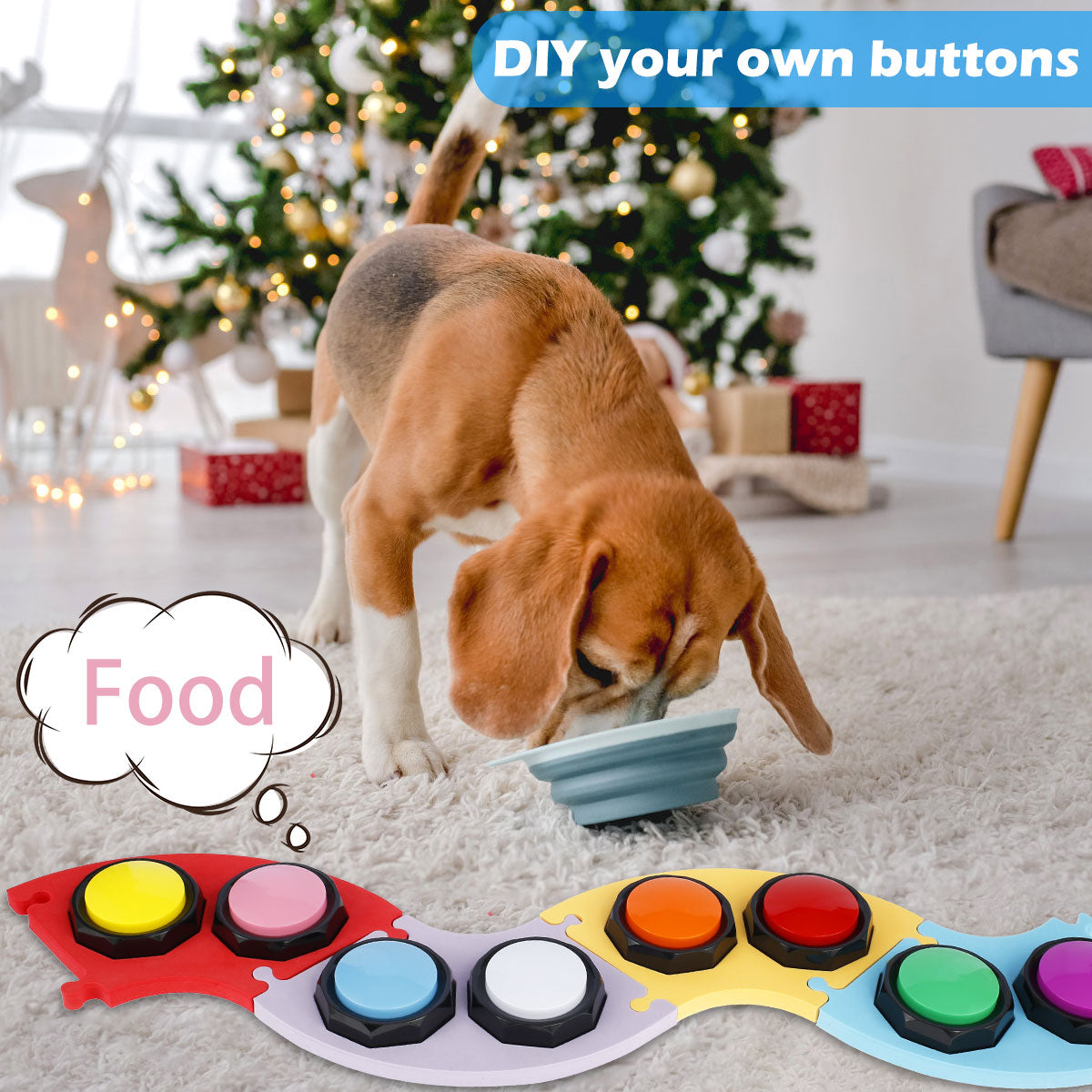 Dog Talking Button Pet Toys Voice Recordable Talking Button For Communication Pet Training Buzze Intelligence Toy