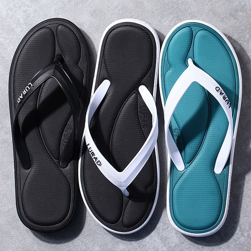 3D Memory Sponge PU Massage Men&#39;s Flip Flops Summer Antiskid Outdoor Sandal Clip Casual Beach House Rubber Soft Women Slippers