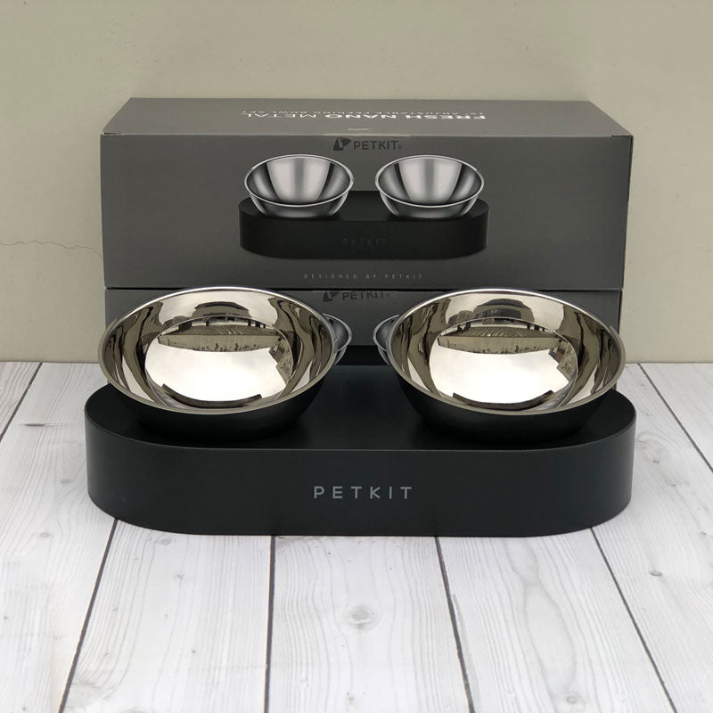 PETKIT Stainless Steel Pet Adjustable Feeding Bowl Double Feeder Bowls Water Cup Cat dog Drinking Bowls for pets feeding