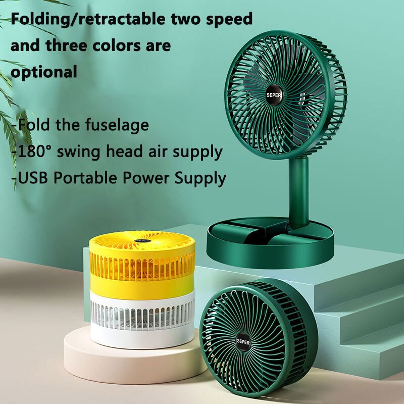 Xiaomi Desktop Foldable Retractable Small Fan Mini Portable Charging USB Home Low Noise High Duration Standby Mini Electric Fan