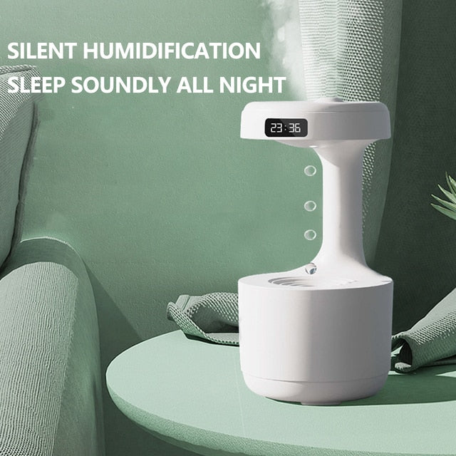 Creative Water Droplet 800ml Air Humidifier Anti-gravity Diffuser Cool Mist Maker Fogger with LED Display Home Decorations Cool