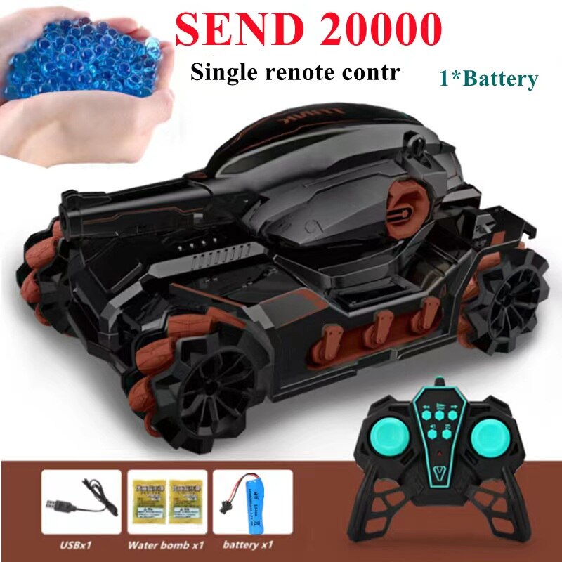 RC Car 4WD 2.4G Water Bomb Tank Gesture Radio Remote Controlled Shooting Competitive 360°Stunt Drift Off-road Car Kids Toy Gifts