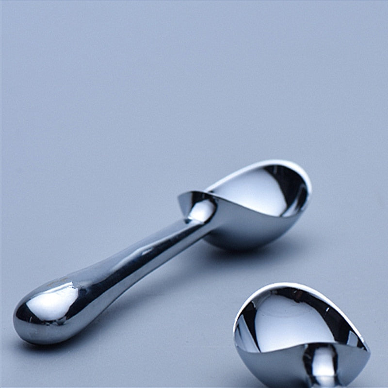 Zinc alloy spoon kitchen ice cream mashed potatoes watermelon jelly yogurt cookies spring handle scoop kitchen accessories