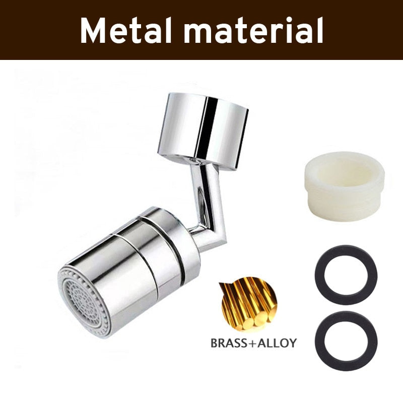 Brass ABS 720° Rotatable Splash Filter Universal Kitchen Faucet Sprayer Head Flexible Bathroom Tap Extender Adapter Foam Nozzle