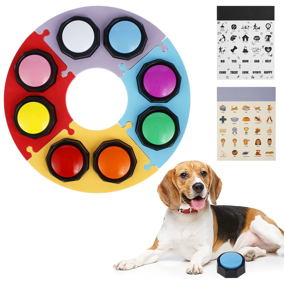 Dog Talking Button Pet Toys Voice Recordable Talking Button For Communication Pet Training Buzze Intelligence Toy