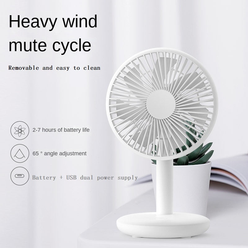 Xiaomi Portable Desk Fan USB Rechargeable Folding Cooling Fan Outdoor Camping Mini Floor Fan 4-Speed Home Silent Fan