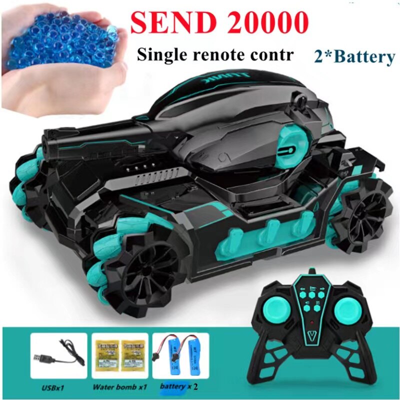 RC Car 4WD 2.4G Water Bomb Tank Gesture Radio Remote Controlled Shooting Competitive 360°Stunt Drift Off-road Car Kids Toy Gifts