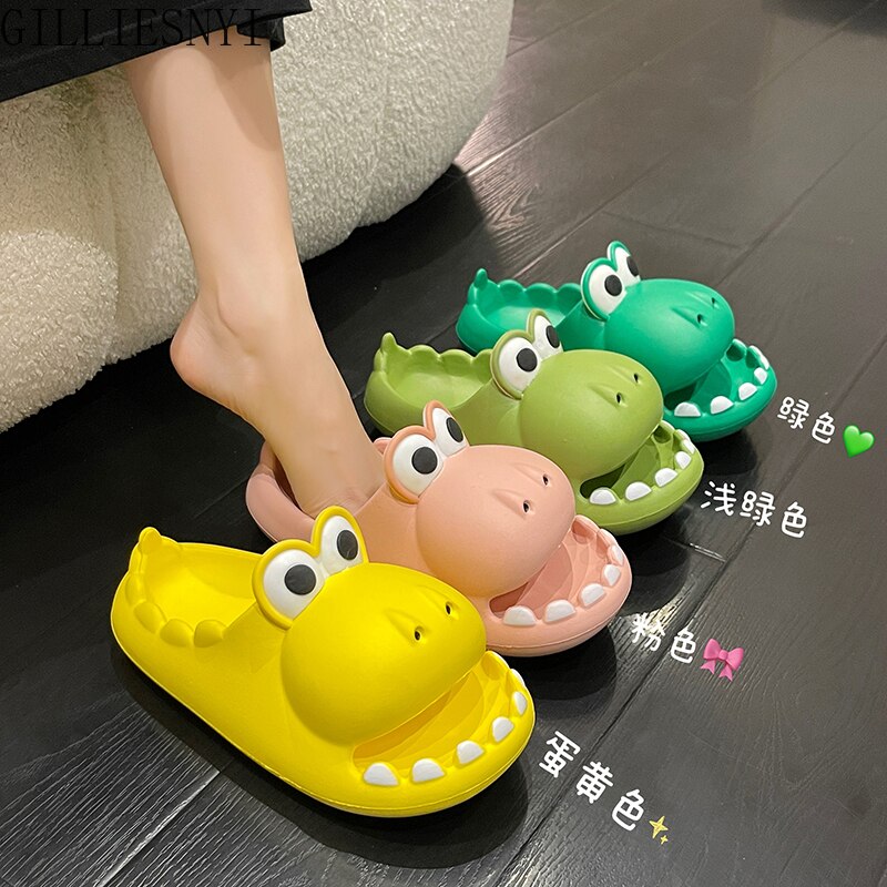 Women Cartoon Slippers 2022 Summer Fashion Home Anti-skid Soft Women's Shoes Outdoor Cool Indoor Household Cute Funny Slippers