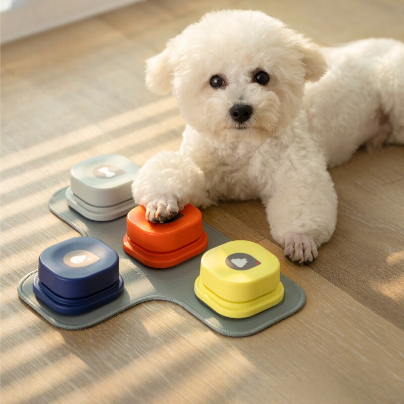 Pet Sound Box Dog Cat Communication Button Toy Training Communication Recording Bell Ring Voice Key Voice Talk Pet Supplies