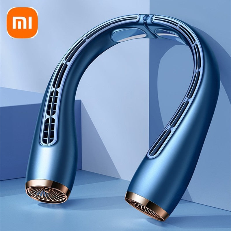 Xiaomi Hanging Neck Fan USB Bladeless Turbo Small Neckband Fan Rechargeable Mute Portable For Sport Folding Electric Cooling Fan